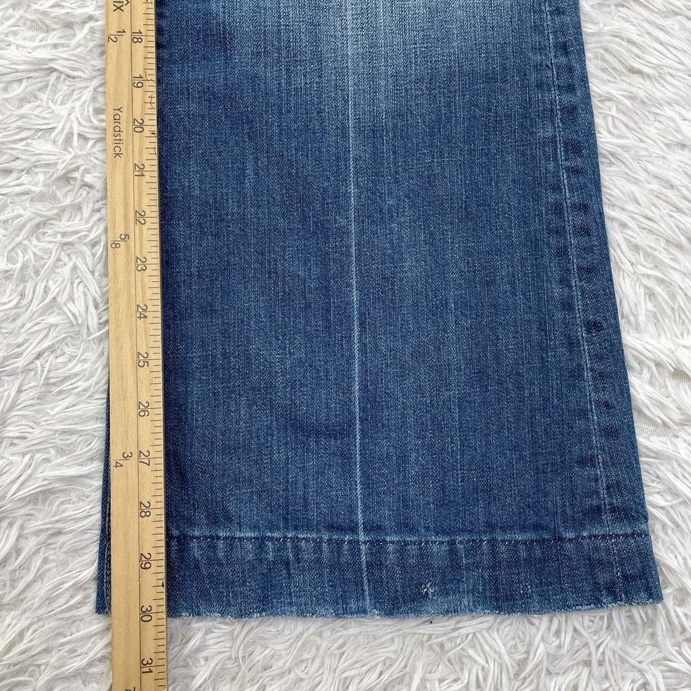 7 For All Mankind Pants Womens 31 Blue Ginger Flared Medium Wash Denim Jeans USA - Picture 11 of 15